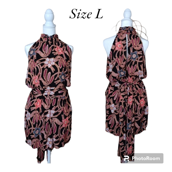 NWT Halter Neck Floral Print Roper By Christian Siriano Size L - Picture 1 of 10